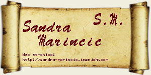 Sandra Marinčić vizit kartica